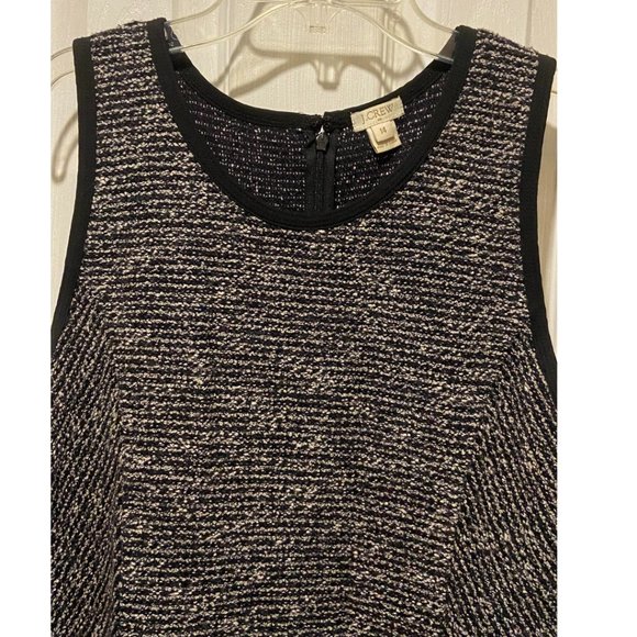 J. Crew Wool Boucle Tweed Sleeveless gray Dress sz 14 - Picture 3 of 7